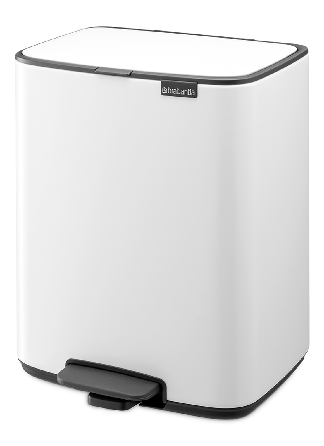 Brabantia Bo pedaalemmer 12 liter - voorkant 7 wit