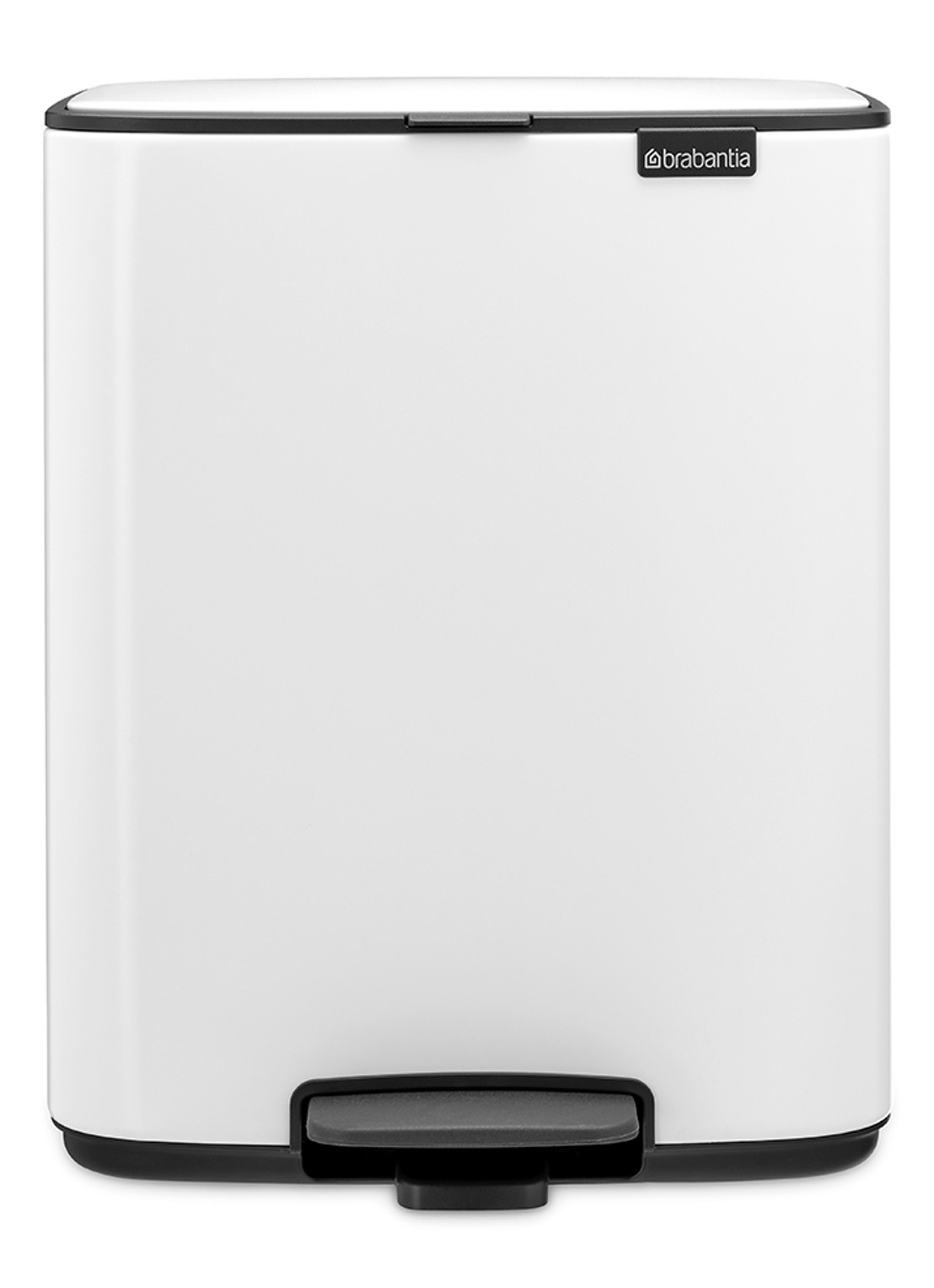 Brabantia Bo pedaalemmer 12 liter - voorkant 8 wit