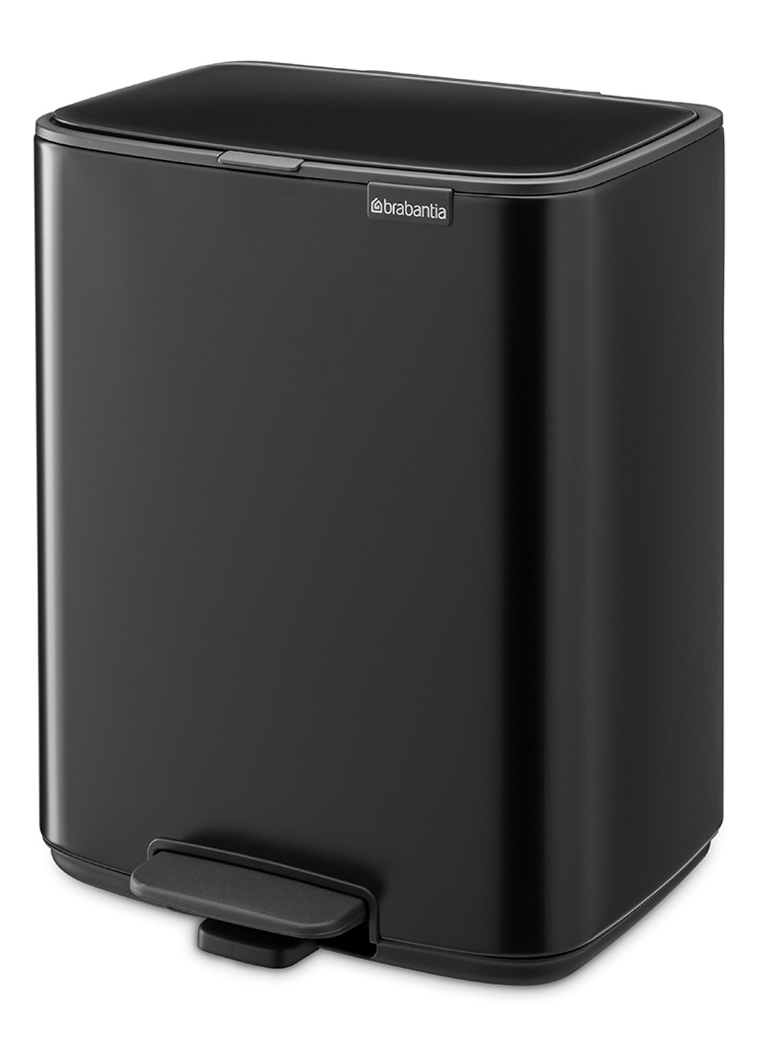 Brabantia Bo pedaalemmer 12 liter - voorkant 6 zwart