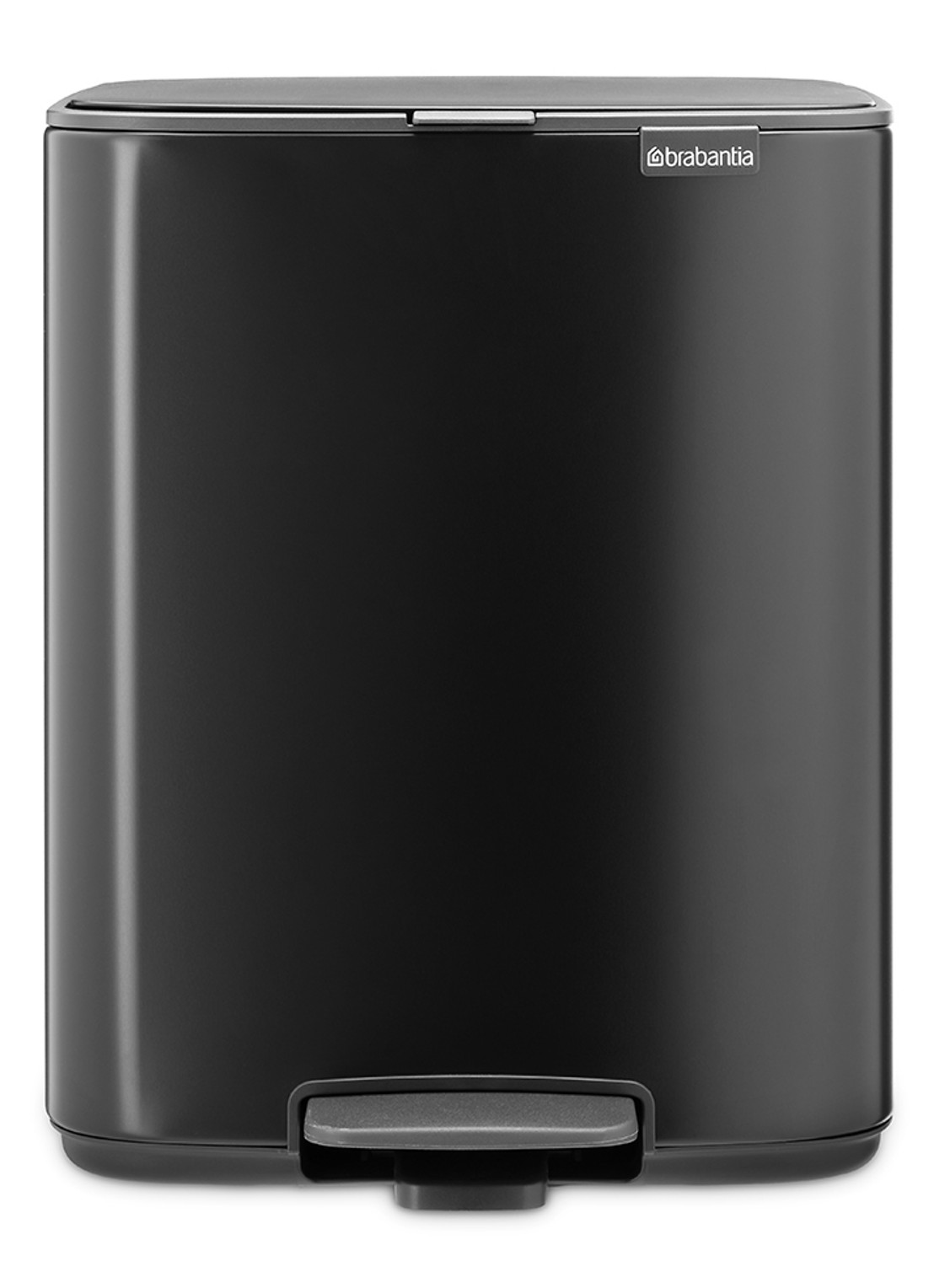 Brabantia Bo pedaalemmer 12 liter - voorkant 7 zwart