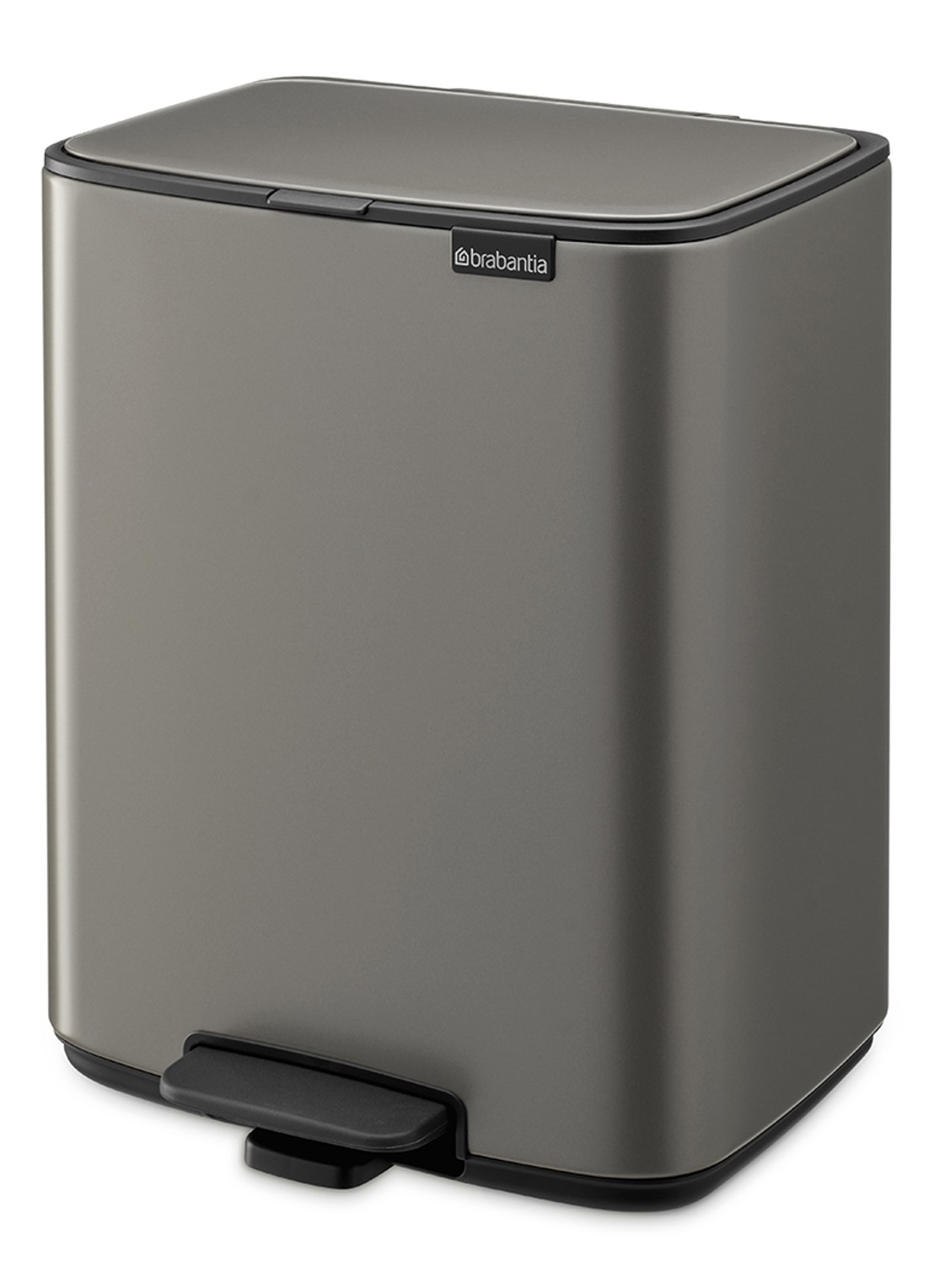 Brabantia Bo pedaalemmer 12 liter - voorkant 7 grijs