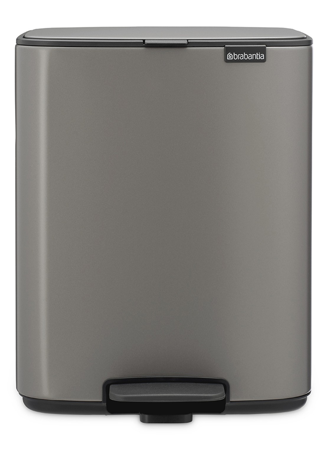 Brabantia Bo pedaalemmer 12 liter - voorkant 8 grijs
