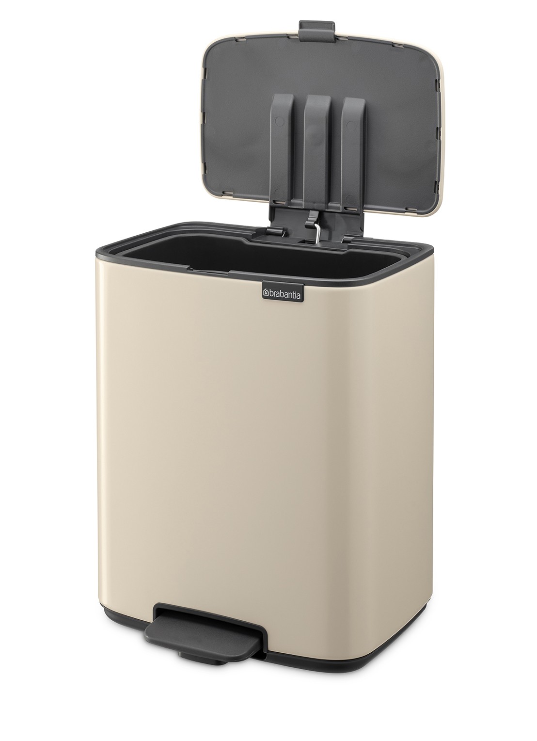 Brabantia Bo pedaalemmer 12 liter - achterkant 6 beige