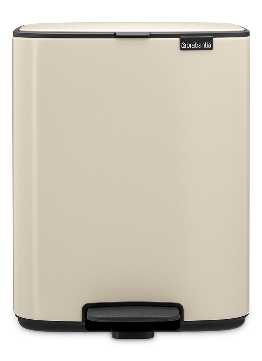 Brabantia Bo pedaalemmer 12 liter - voorkant 8 beige