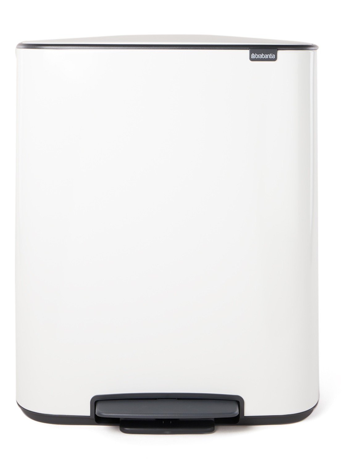 Brabantia Bo  pedaalemmer 2 x 30 liter - voorkant wit