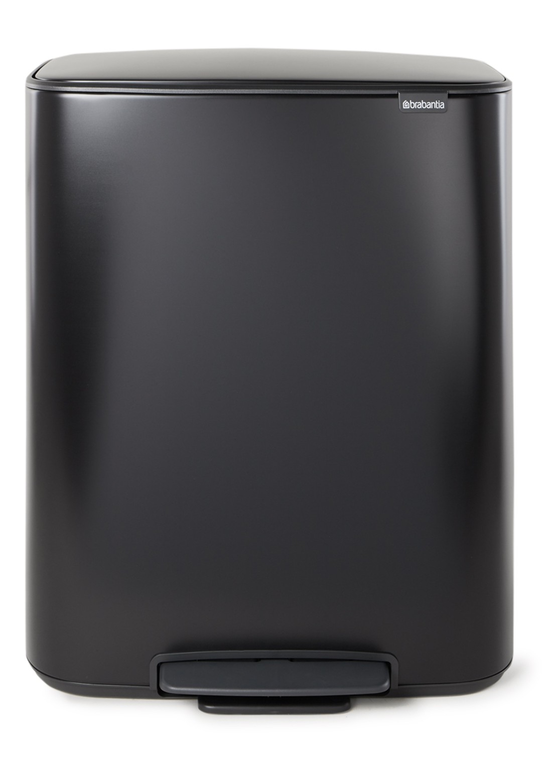 Brabantia Bo  pedaalemmer 2 x 30 liter - voorkant 2 zwart