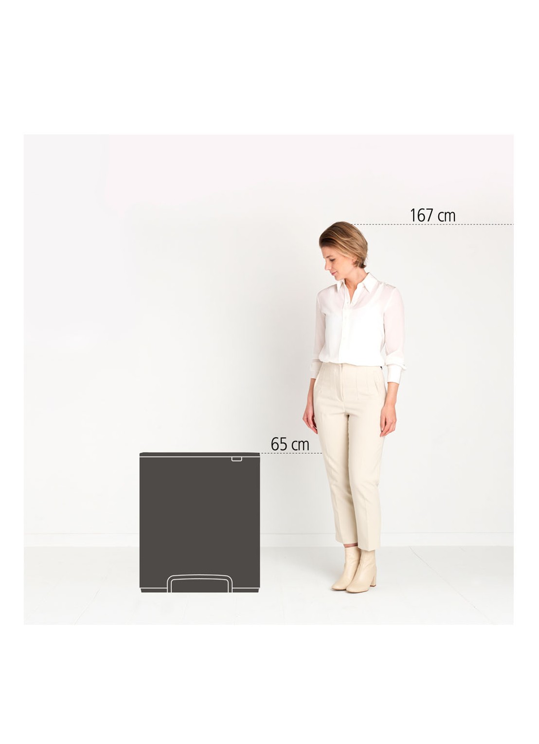 Brabantia Bo  pedaalemmer 2 x 30 liter - detail 2 grijs