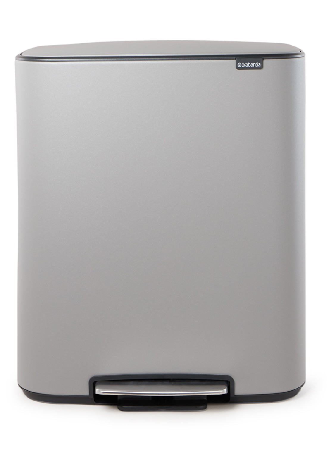 Brabantia Bo  pedaalemmer 2 x 30 liter - voorkant 3 grijs