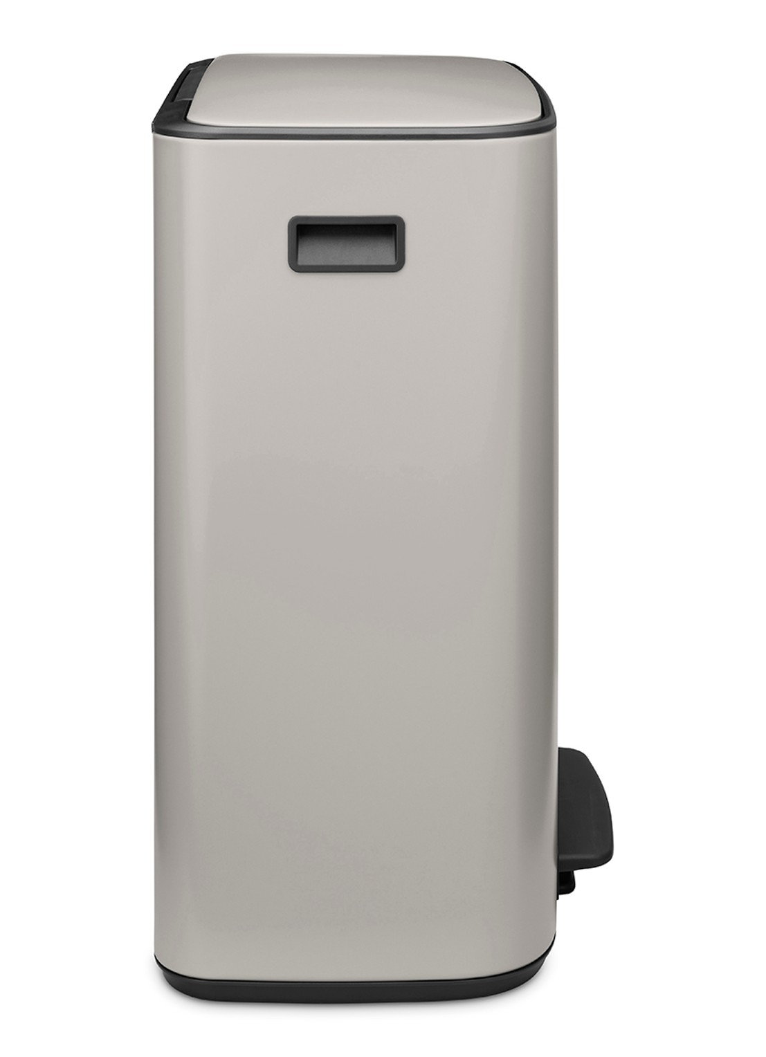 Brabantia Bo pedaalemmer 2 x 30 liter - achterkant 8 middengrijs