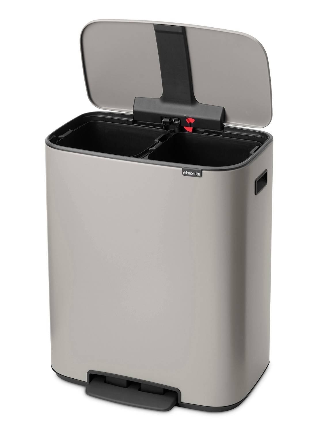 Brabantia Bo pedaalemmer 2 x 30 liter - detail 2 middengrijs