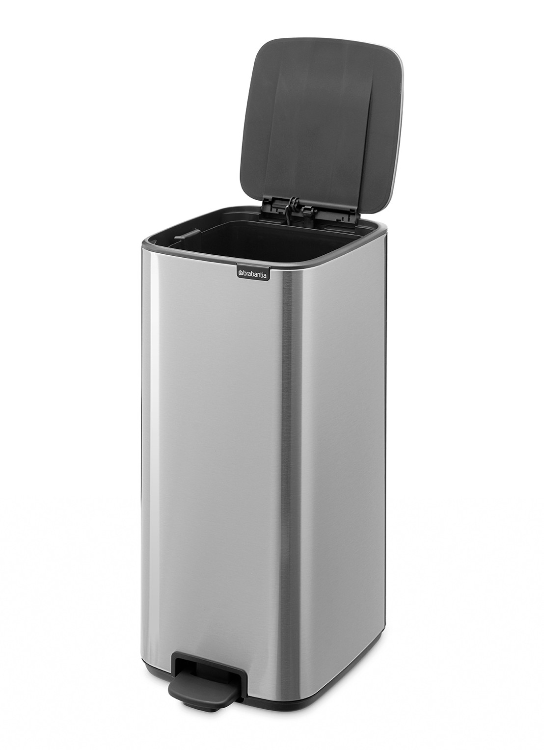 Brabantia Bo pedaalemmer 30 liter - achterkant zilver