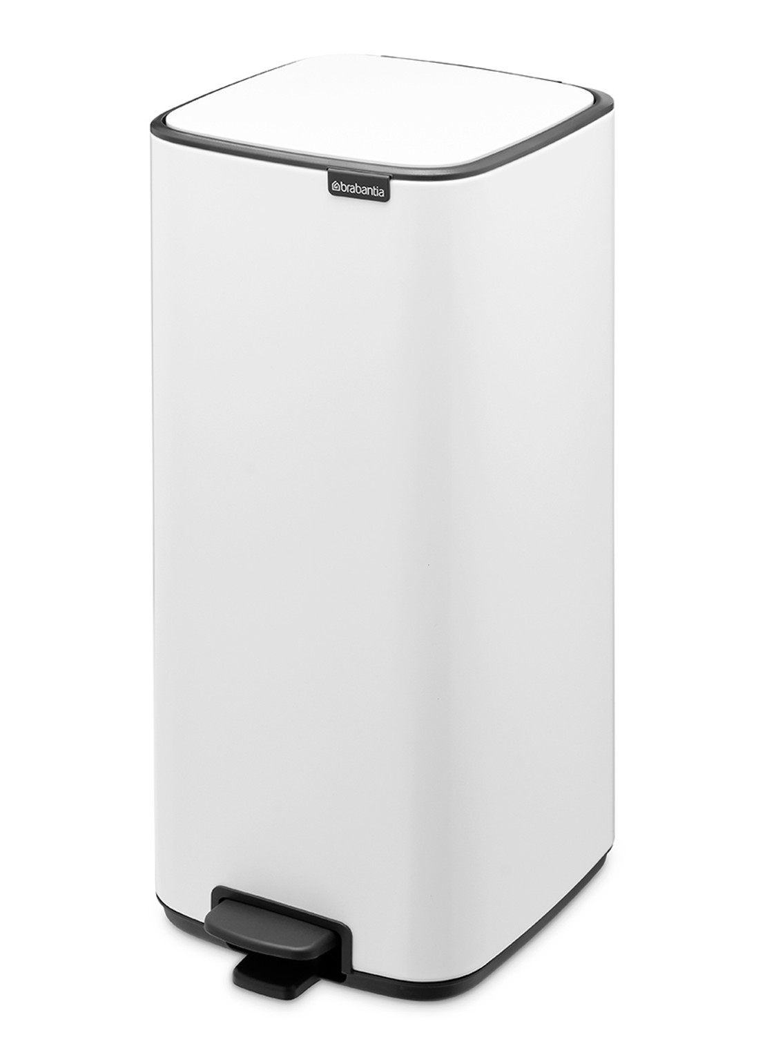 Brabantia Bo pedaalemmer 30 liter - voorkant wit