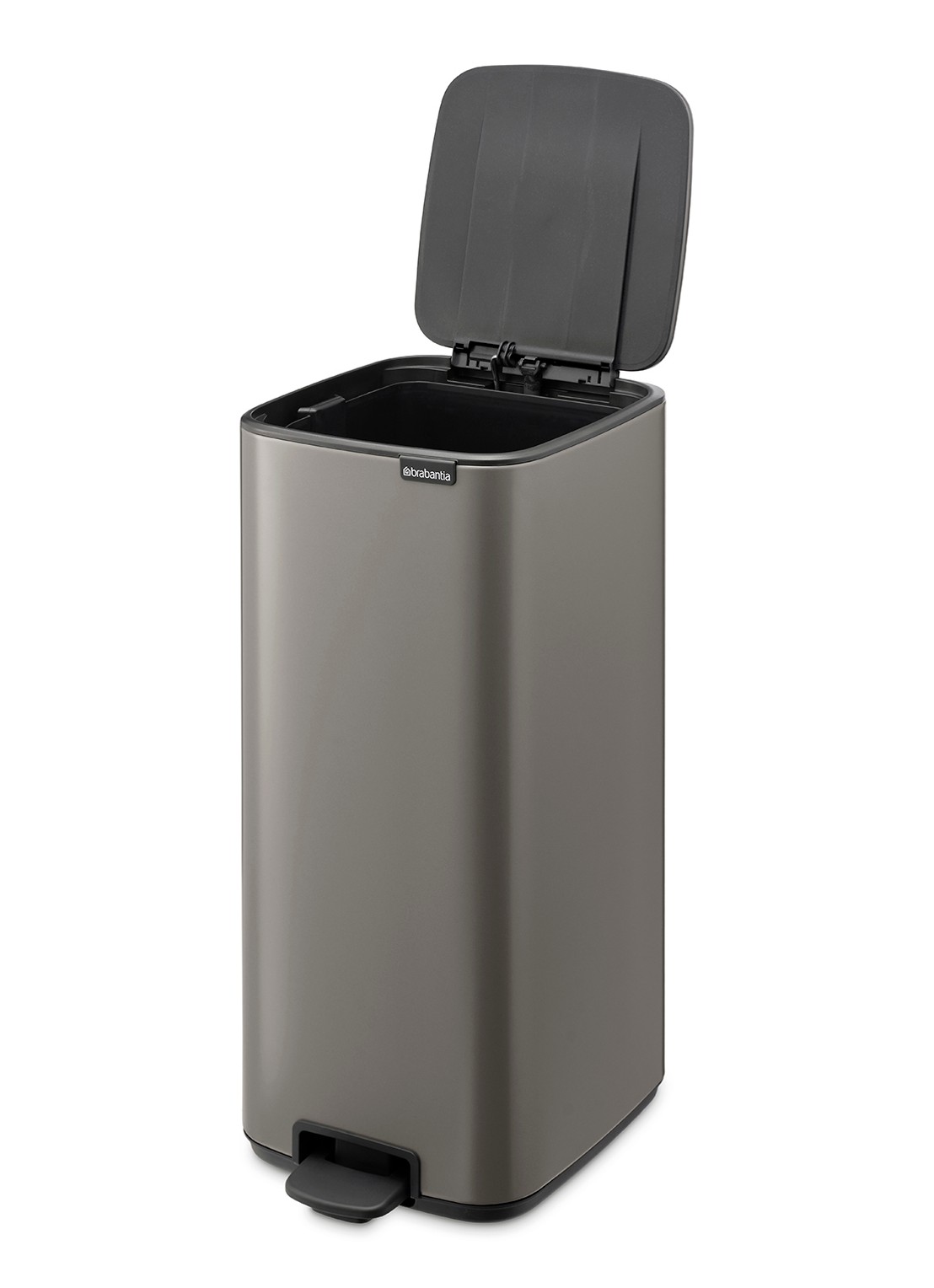 Brabantia Bo pedaalemmer 30 liter - achterkant 3 grijs