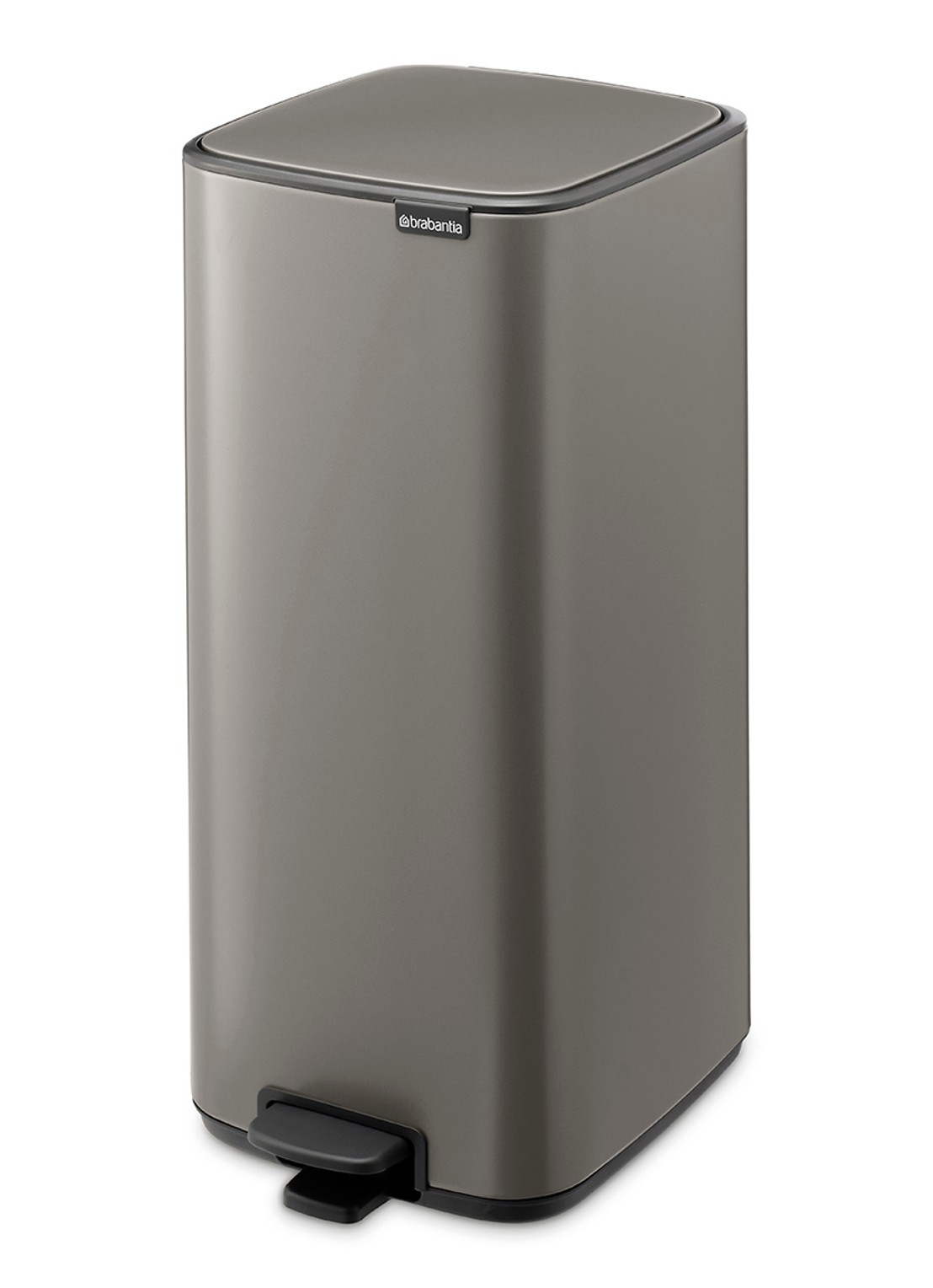 Brabantia Bo pedaalemmer 30 liter - voorkant grijs