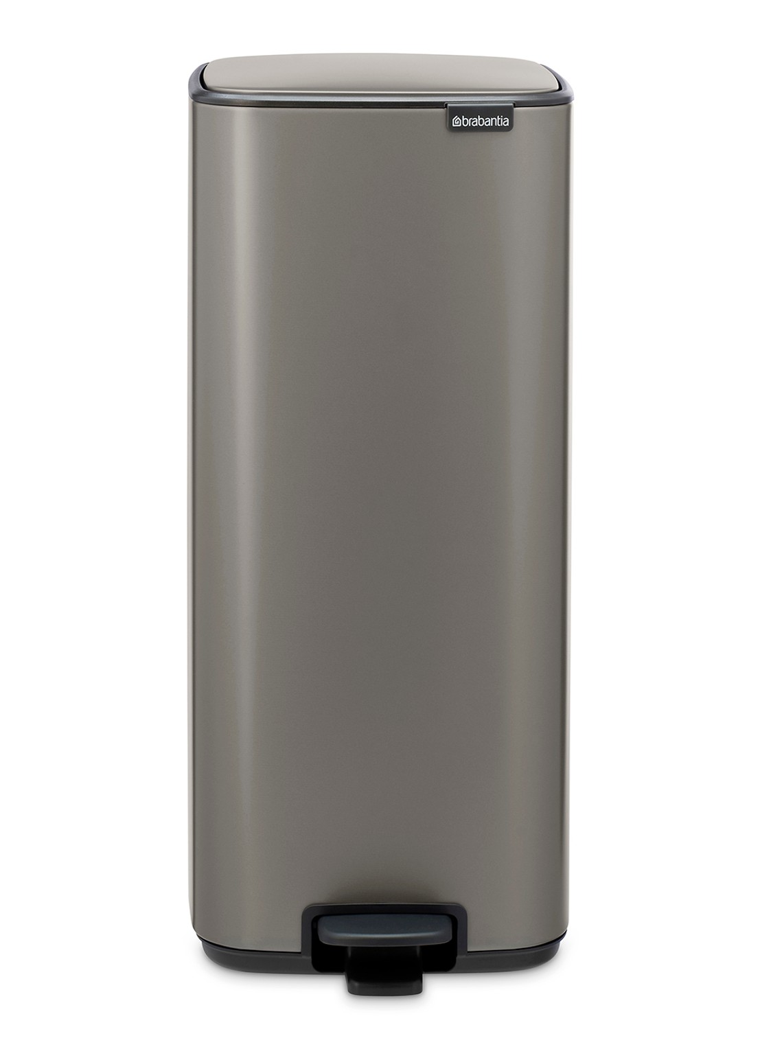 Brabantia Bo pedaalemmer 30 liter - voorkant 2 grijs