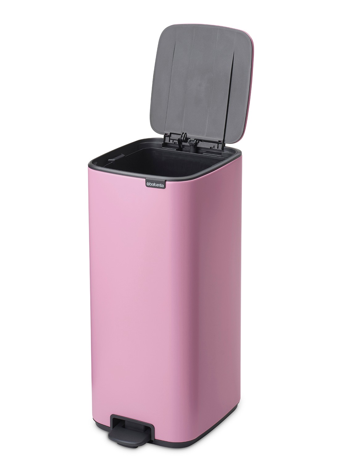 Brabantia Bo pedaalemmer 30 liter - achterkant 6 donkerroze