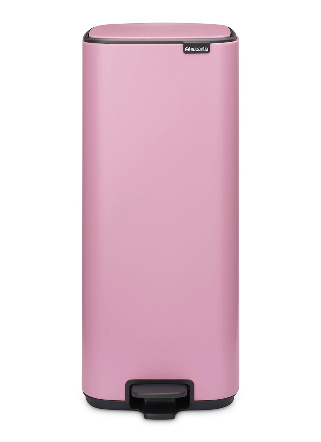 Brabantia Bo pedaalemmer 30 liter - voorkant 8 donkerroze