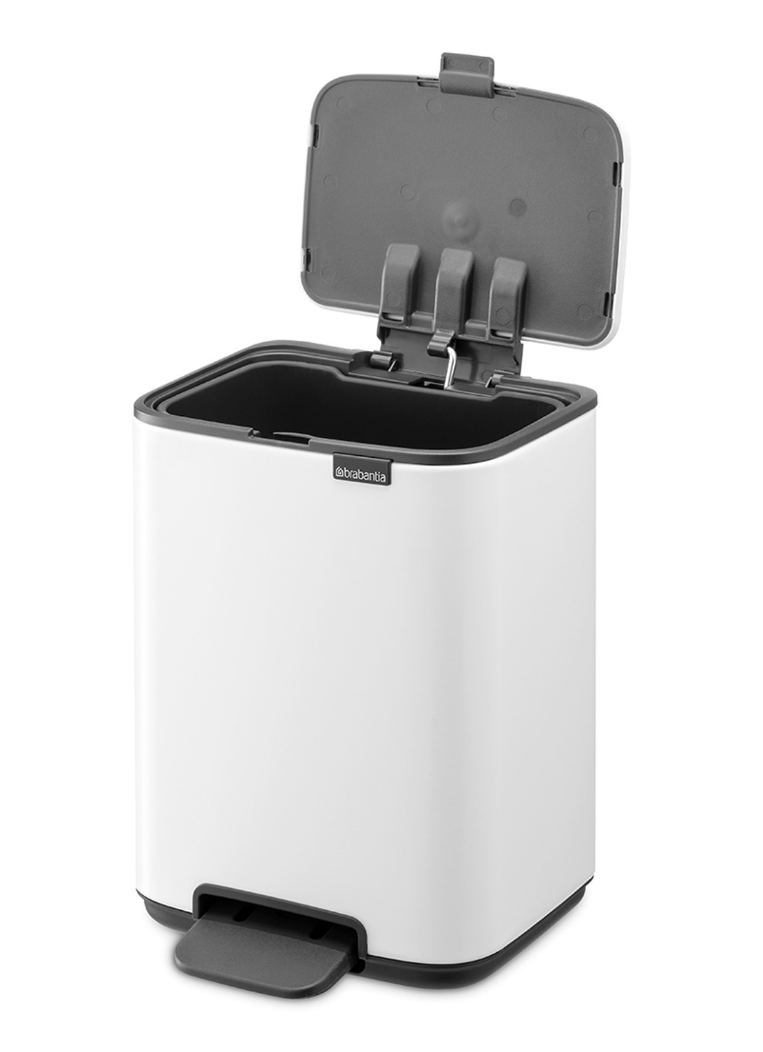 Brabantia Bo pedaalemmer 4 liter  - achterkant 3 wit
