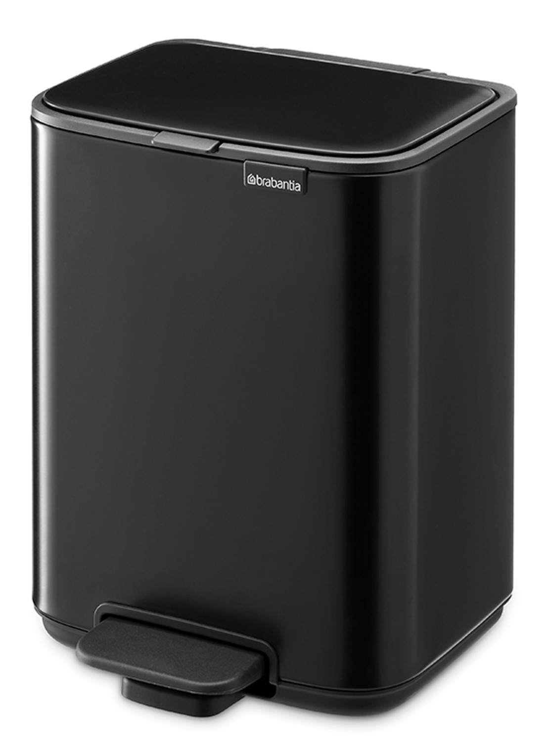 Brabantia Bo pedaalemmer 4 liter  - voorkant zwart