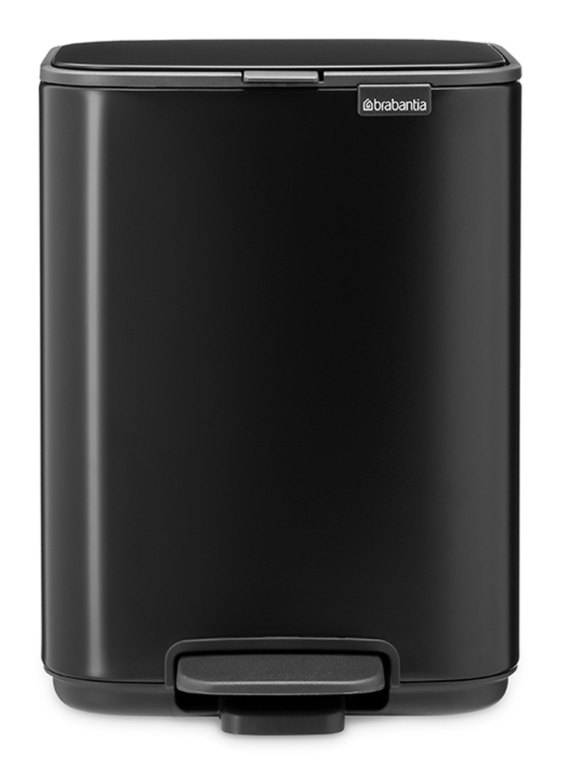Brabantia Bo pedaalemmer 4 liter  - voorkant 2 zwart