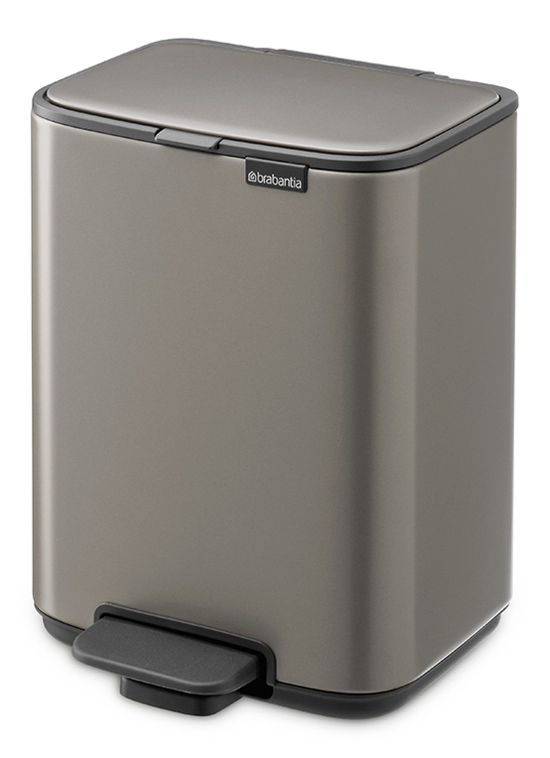 Brabantia Bo pedaalemmer 4 liter  - voorkant 2 grijs