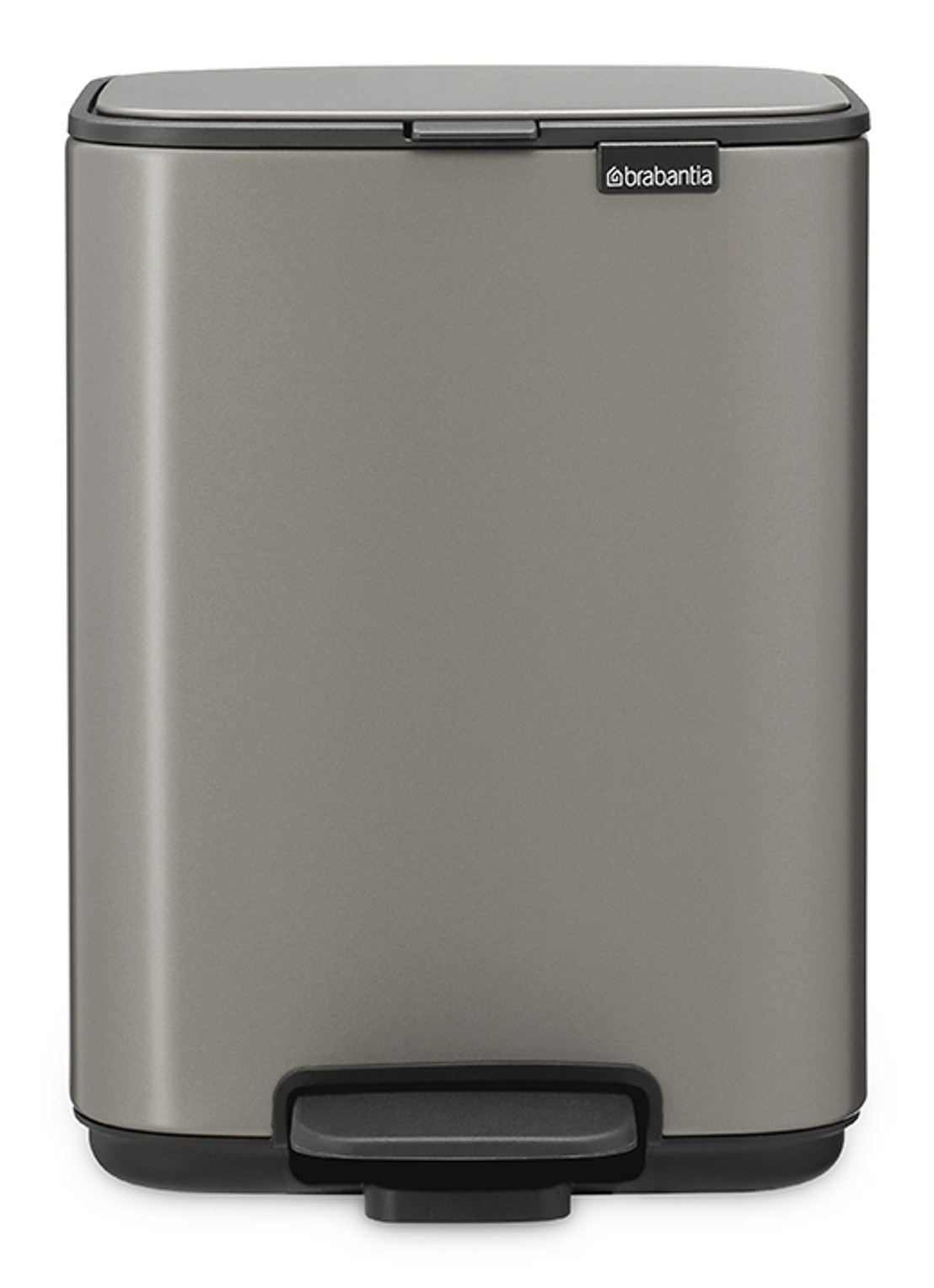 Brabantia Bo pedaalemmer 4 liter  - voorkant 3 grijs