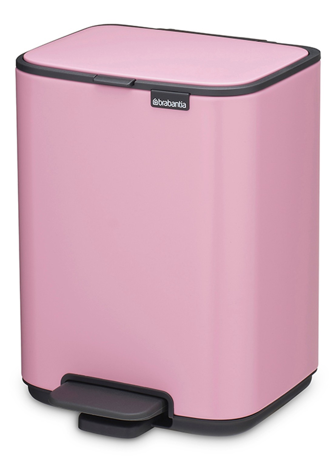 Brabantia Bo pedaalemmer 4 liter - voorkant 7 donkerroze
