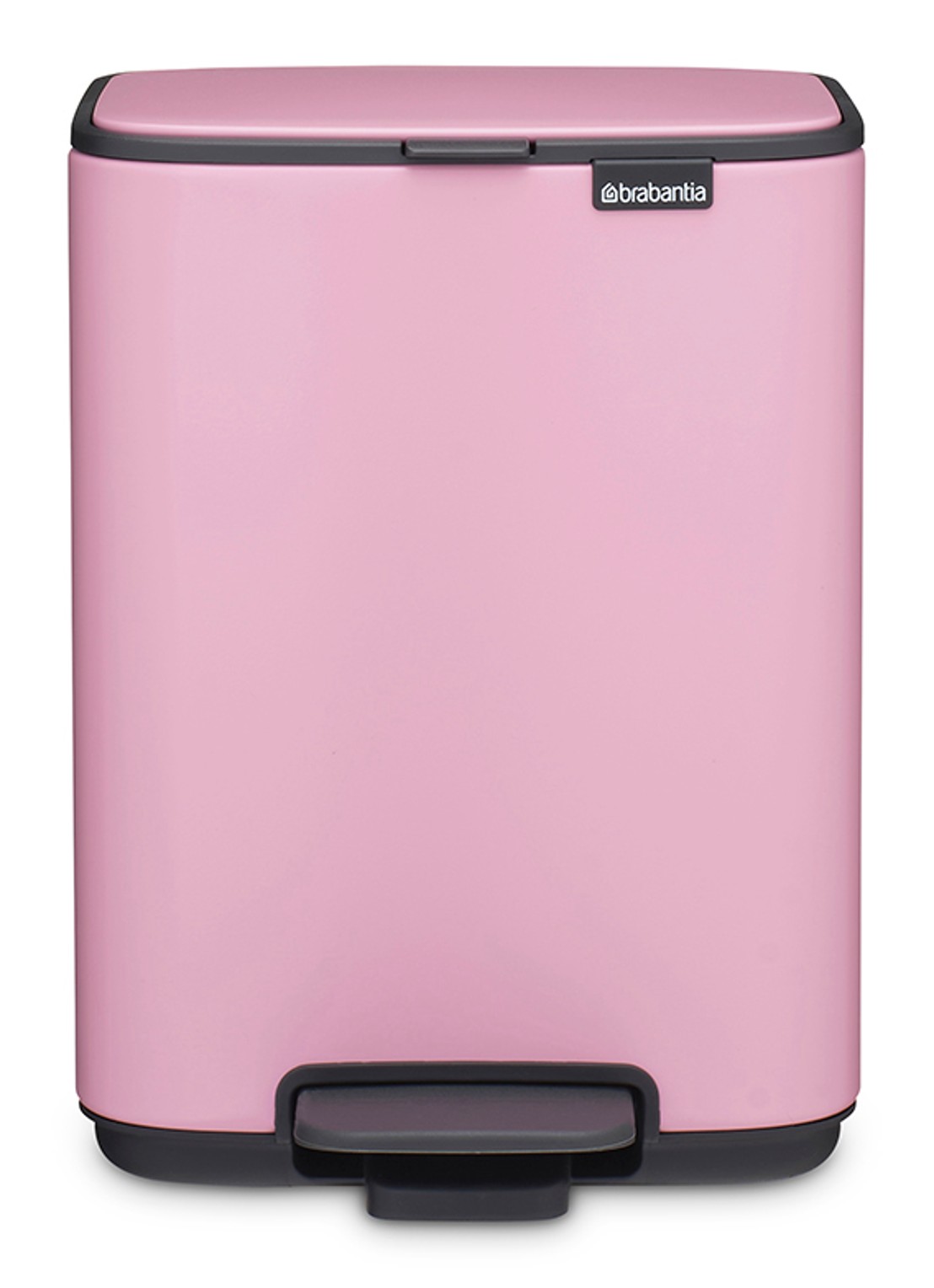 Brabantia Bo pedaalemmer 4 liter - voorkant 8 donkerroze