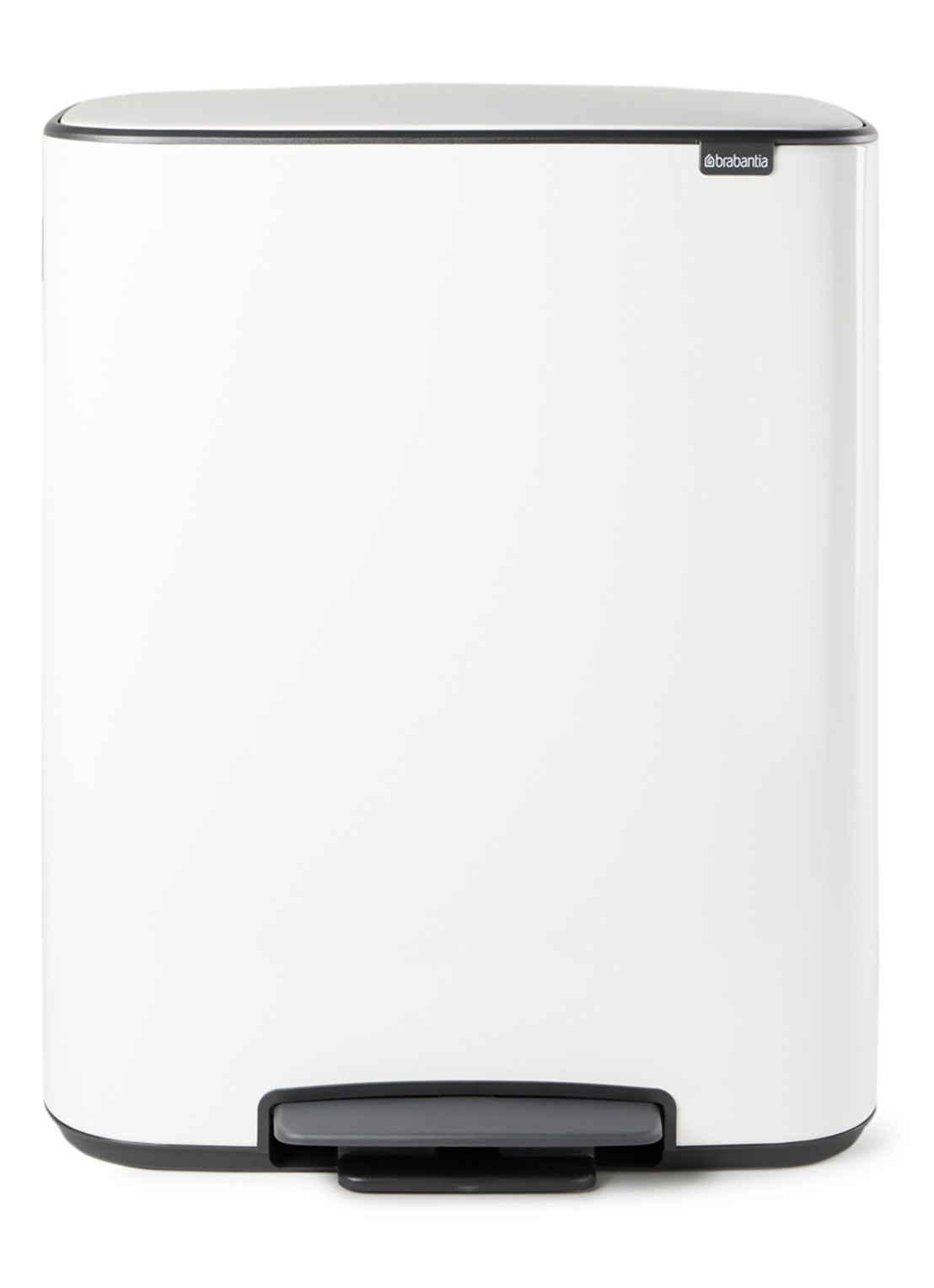 Brabantia Bo pedaalemmer 60 liter - voorkant 2 wit