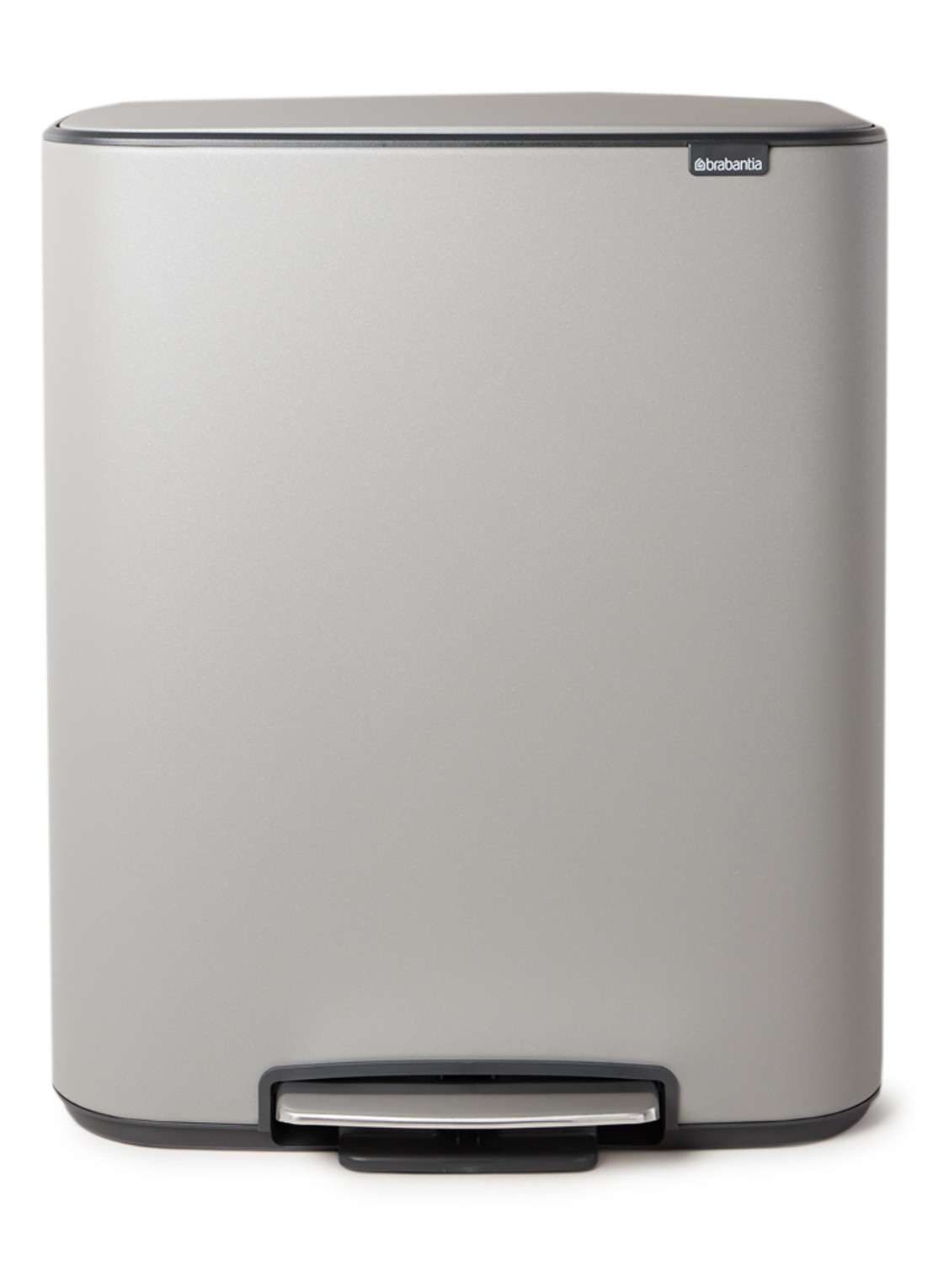 Brabantia Bo pedaalemmer 60 liter - voorkant grijs