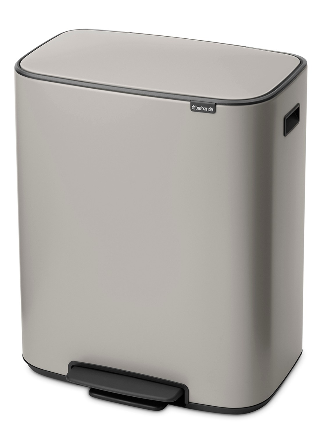 Brabantia Bo pedaalemmer 60 liter - achterkant 6 middengrijs