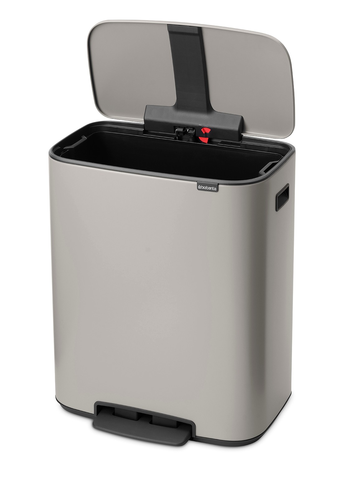 Brabantia Bo pedaalemmer 60 liter - detail middengrijs