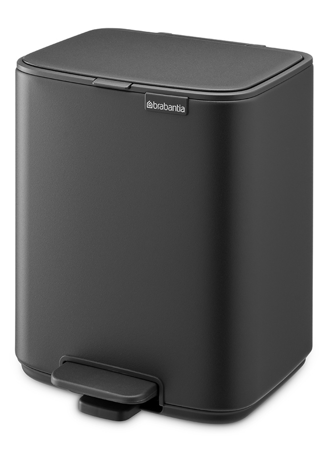 Brabantia Bo pedaalemmer 7 liter - voorkant grijs