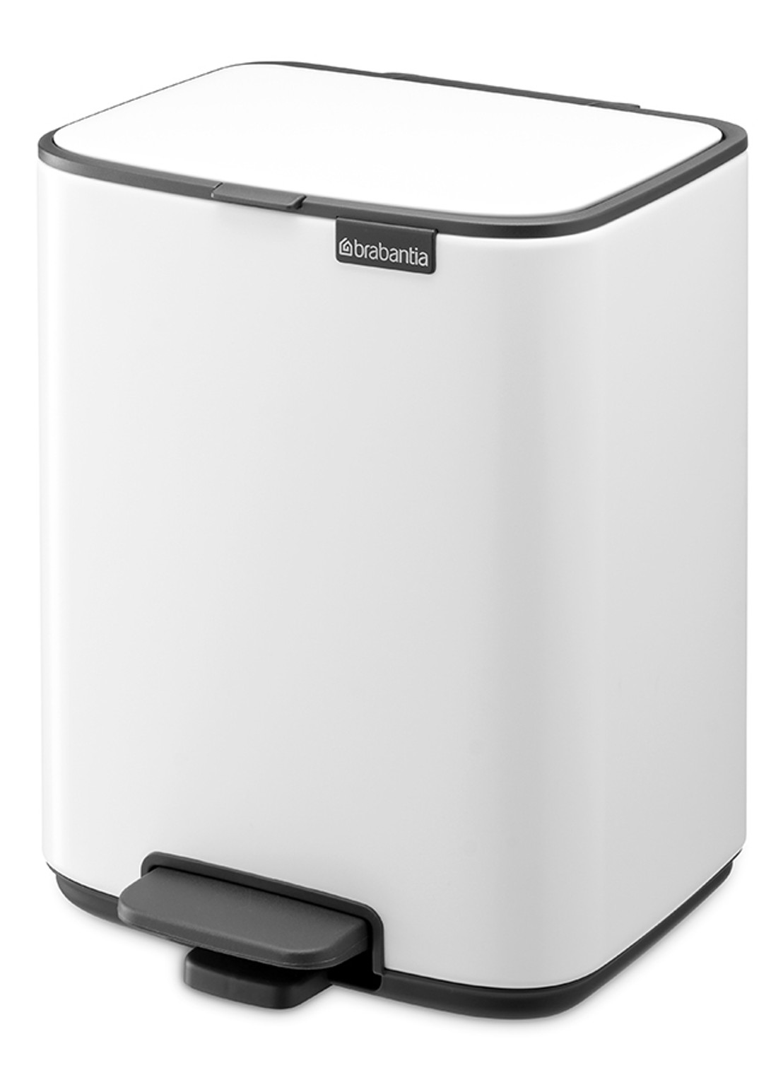 Brabantia Bo pedaalemmer 7 liter - voorkant 7 wit