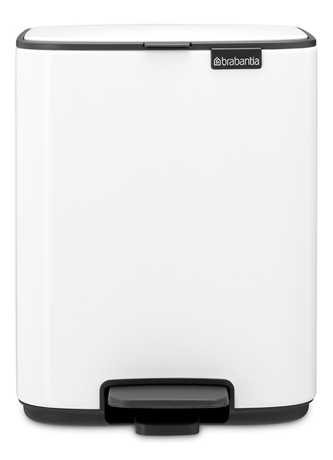 Brabantia Bo pedaalemmer 7 liter - voorkant 8 wit