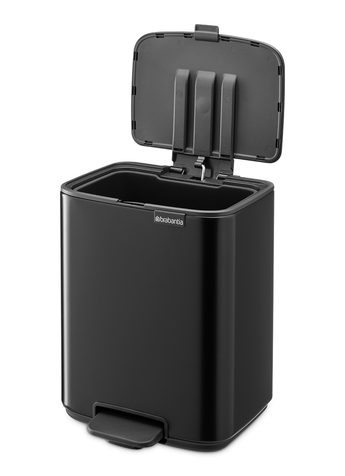 Brabantia Bo pedaalemmer 7 liter - achterkant zwart