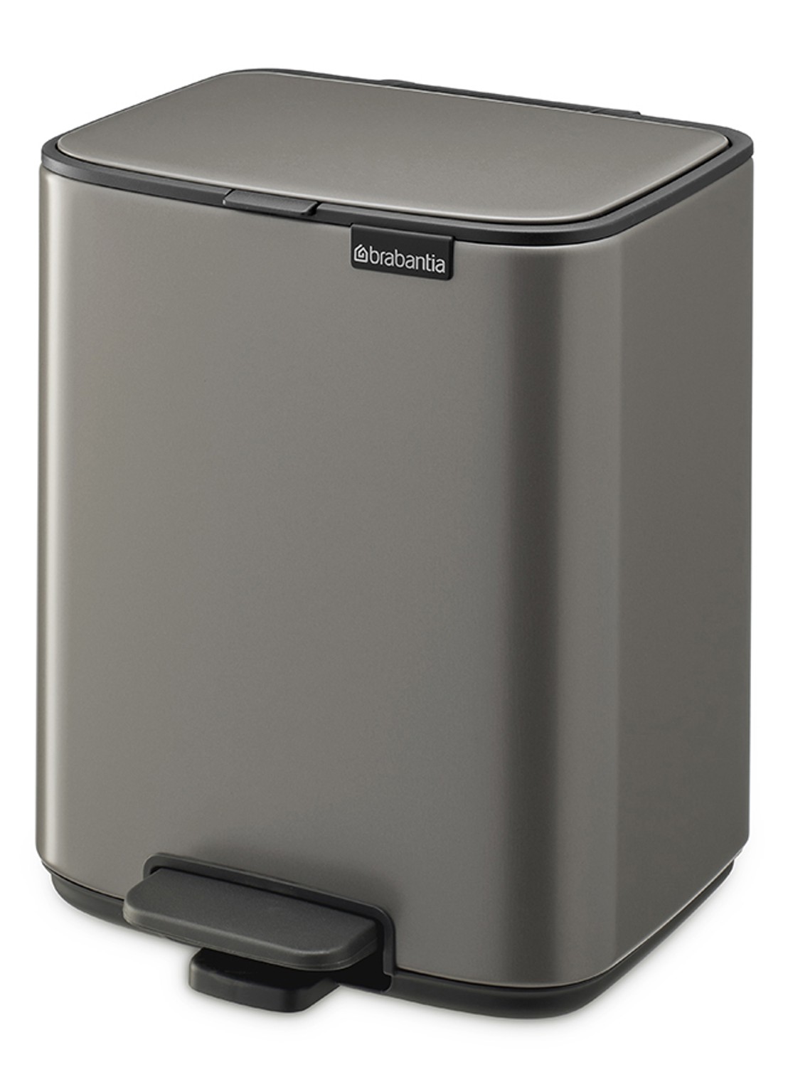 Brabantia Bo pedaalemmer 7 liter - voorkant 7 grijs
