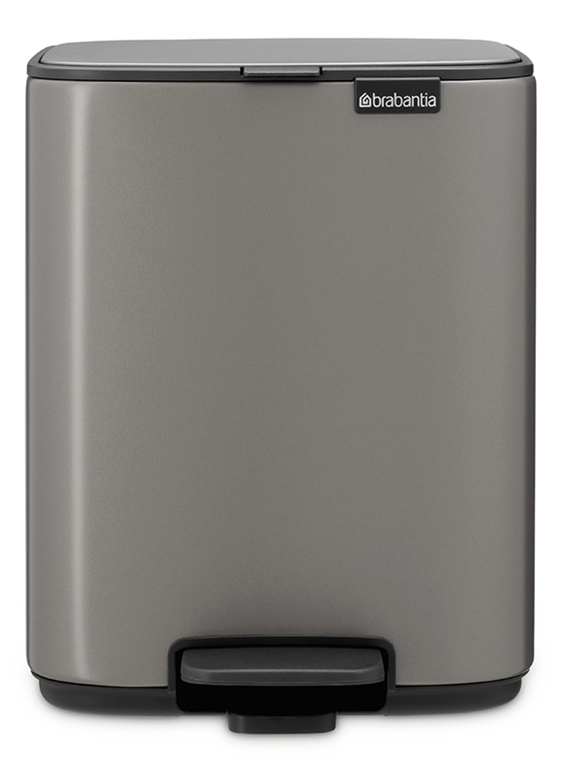 Brabantia Bo pedaalemmer 7 liter - voorkant 8 grijs