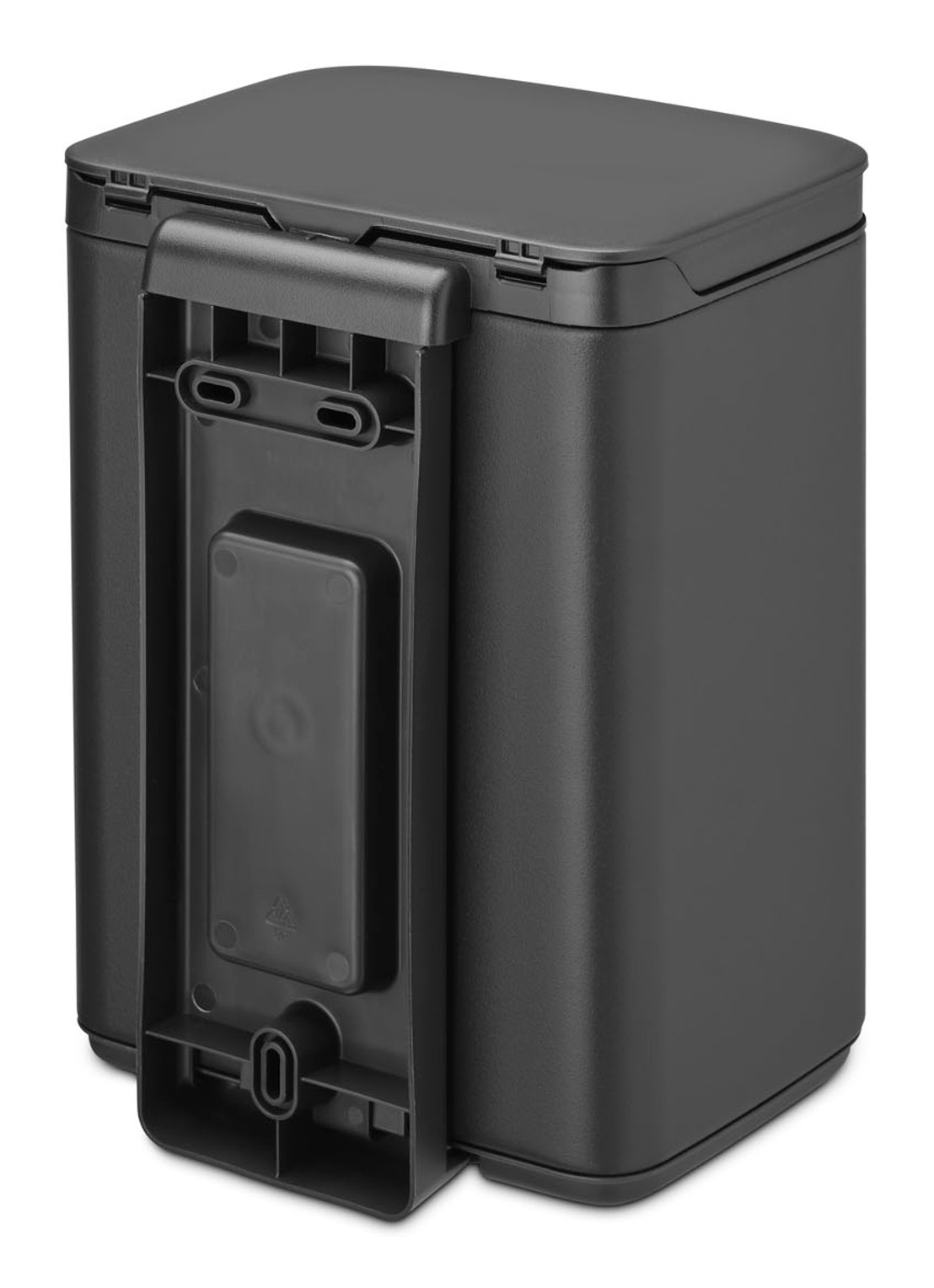 Brabantia Bo prullenbak met deksel 4 liter - voorkant 8 antraciet