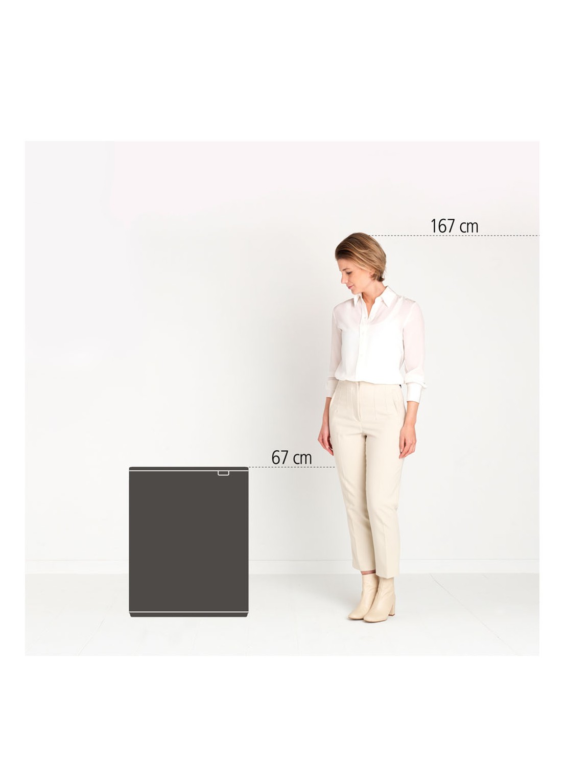 Brabantia Bo Touch Bin  duo prullenbak met deksel  2 x 30 liter - detail 5 wit