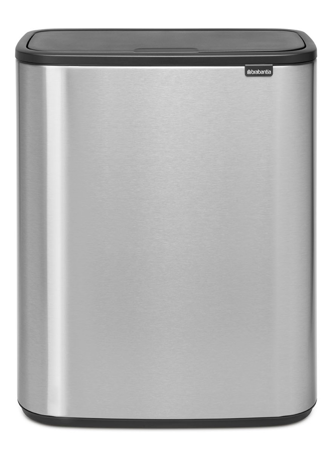 Brabantia Bo Touch Bin  duo prullenbak met deksel  2 x 30 liter - voorkant 6 zilver