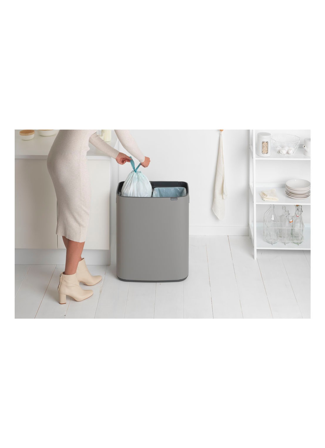 Brabantia Bo Touch Bin  duo prullenbak met deksel  2 x 30 liter - detail 6 grijs