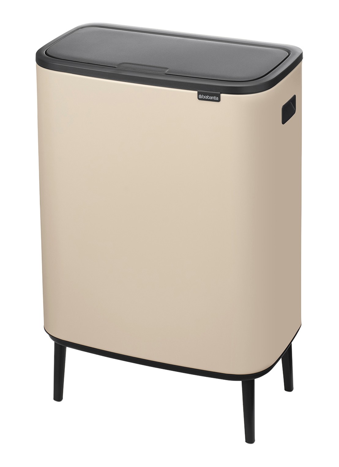 Brabantia Bo Touch Bin Hi prullenbak 2 x 30 liter - voorkant 3 beige