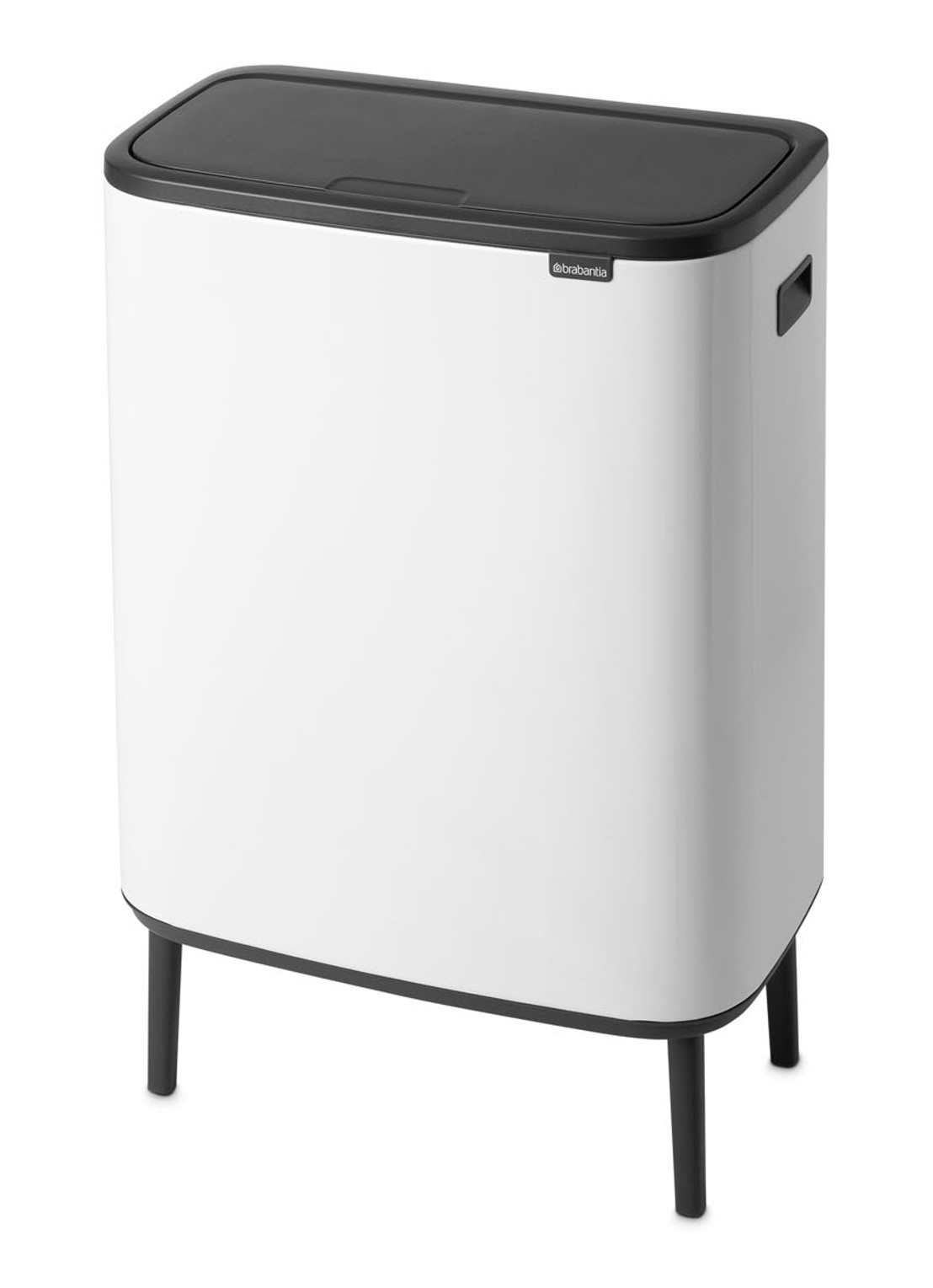 Brabantia Bo Touch Bin Hi prullenbak met deksel op pootjes 60 liter - detail wit