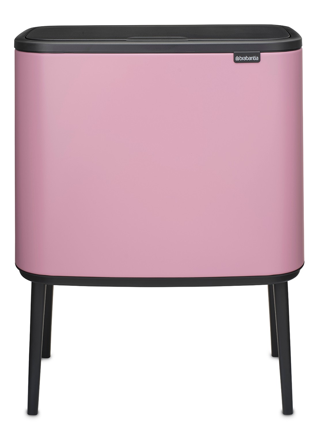 Brabantia Bo Touch Bin prullenbak 11 + 23 liter - voorkant donkerroze