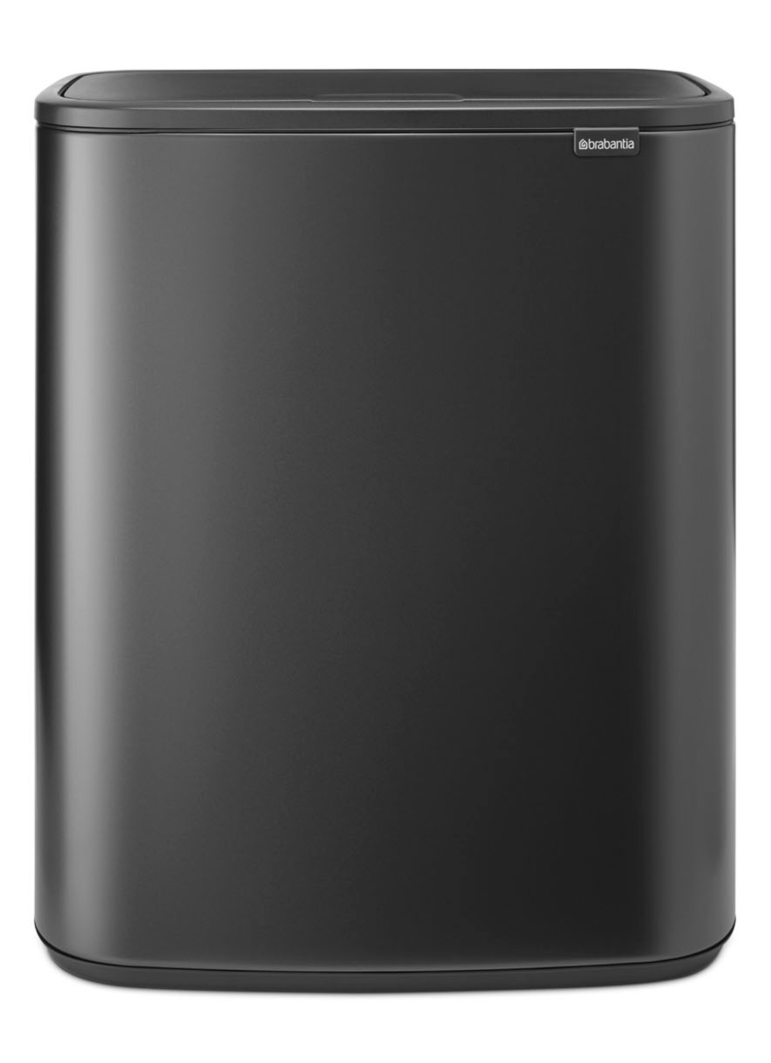 Brabantia Bo Touch Bin prullenbak 60 liter - voorkant grijs