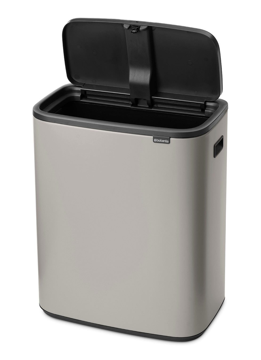 Brabantia Bo Touch Bin prullenbak 60 liter - detail middengrijs