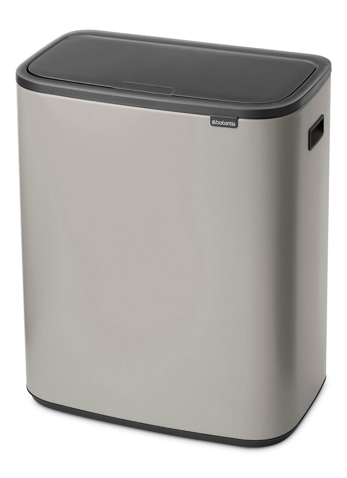 Brabantia Bo Touch Bin prullenbak 60 liter - voorkant 7 middengrijs