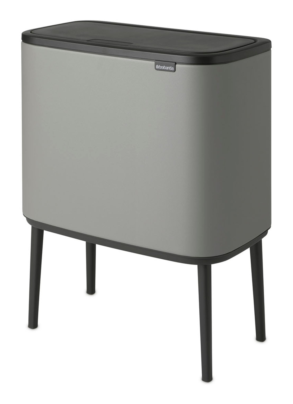 Brabantia Bo Touch Bin prullenbak met deksel op pootjes 36 liter - detail grijs