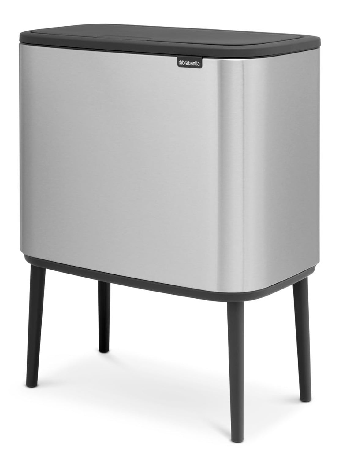 Brabantia Bo Touch Bin recyling duo prullenbak met deksel op pootjes 11 + 23 liter - detail 3 zilver